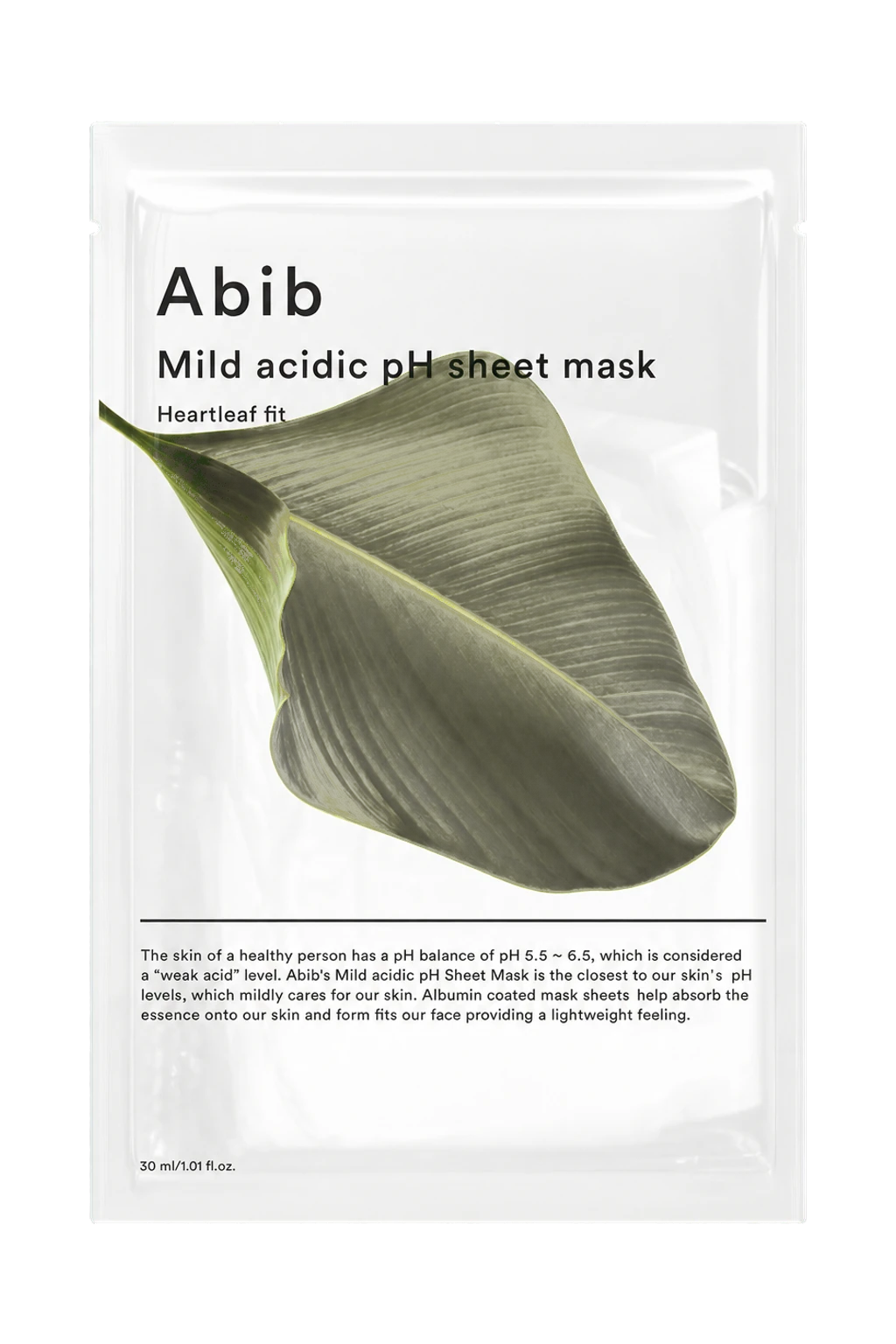 Abib Mild Acidic pH Sheet Mask Heartleaf Fit