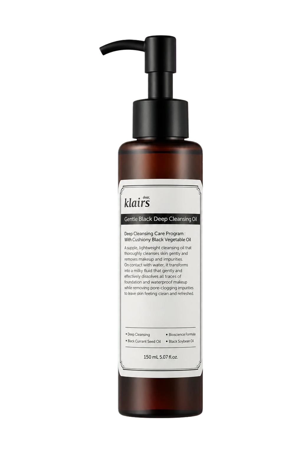 Klairs Gentle Black Deep Cleansing Oil